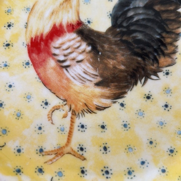 American Atelier Petite Provence Accent Rooster Salad Plates - Picture 8 of 8